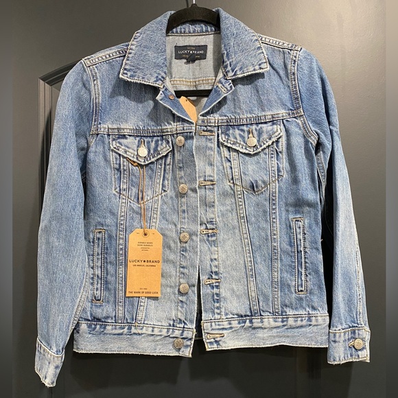 Lucky Brand Tomboy Trucker Denim Jacket NWT - Picture 1 of 9